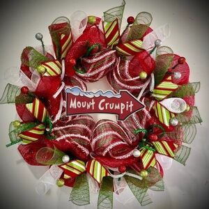 Grinch Christmas wreath XL 22 inch handmade grinch decorations Whoville